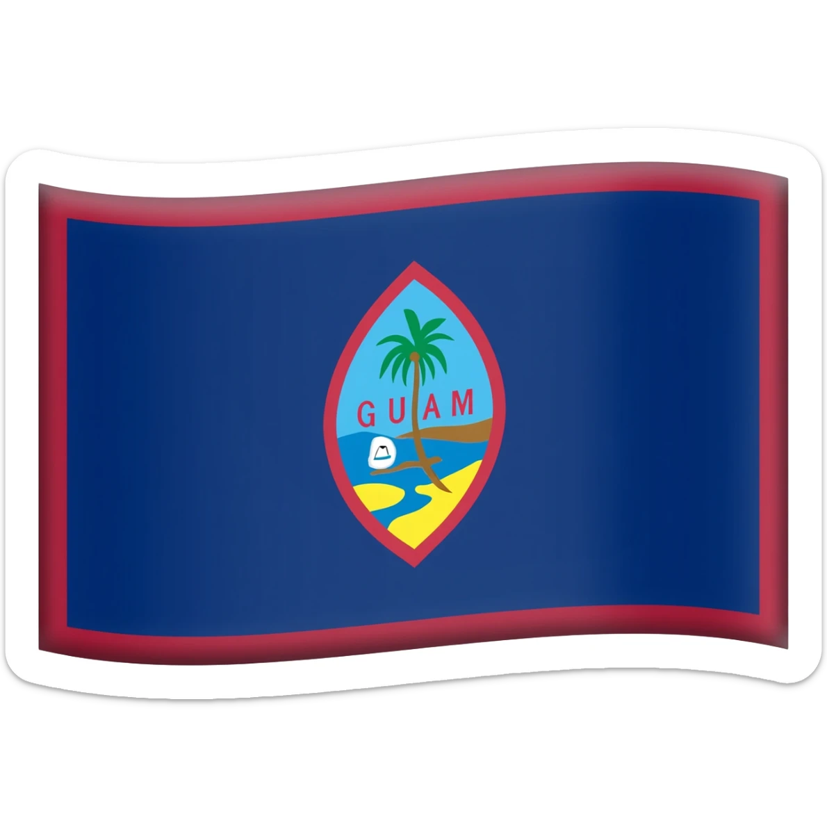 Saint Guam emoji flag sticker