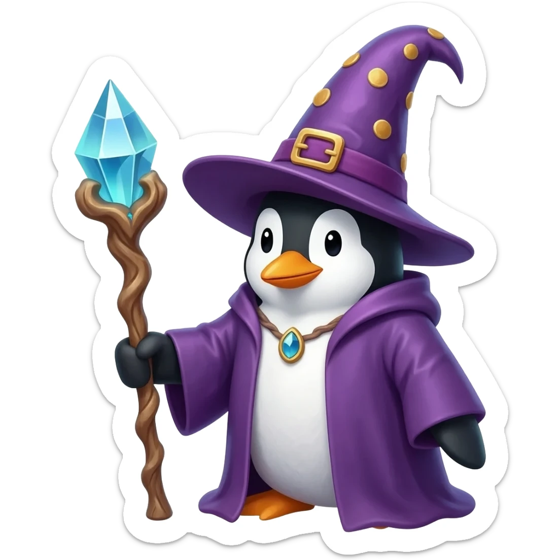 Penguin Wizard sticker