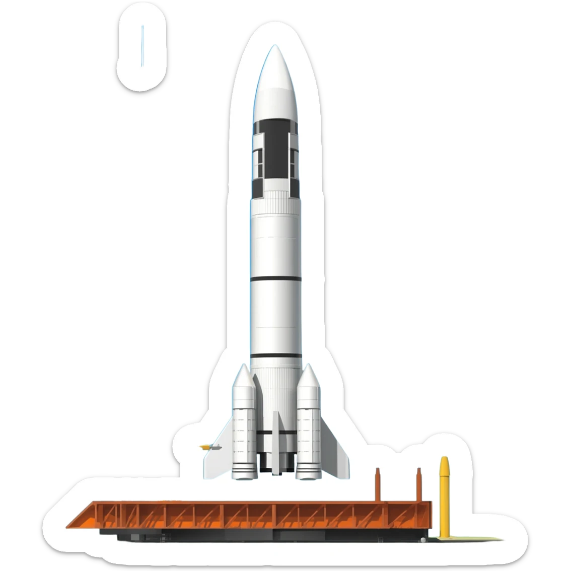 Rocket Ship launch Pad sticker