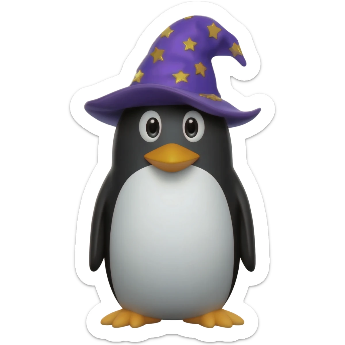 Penguin Wizard sticker