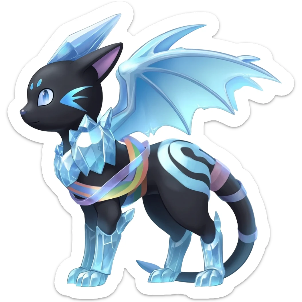 Umbreon-Amaura-Sylveon-hybrid-animal-Fakémon-Pokémon-fusion sticker