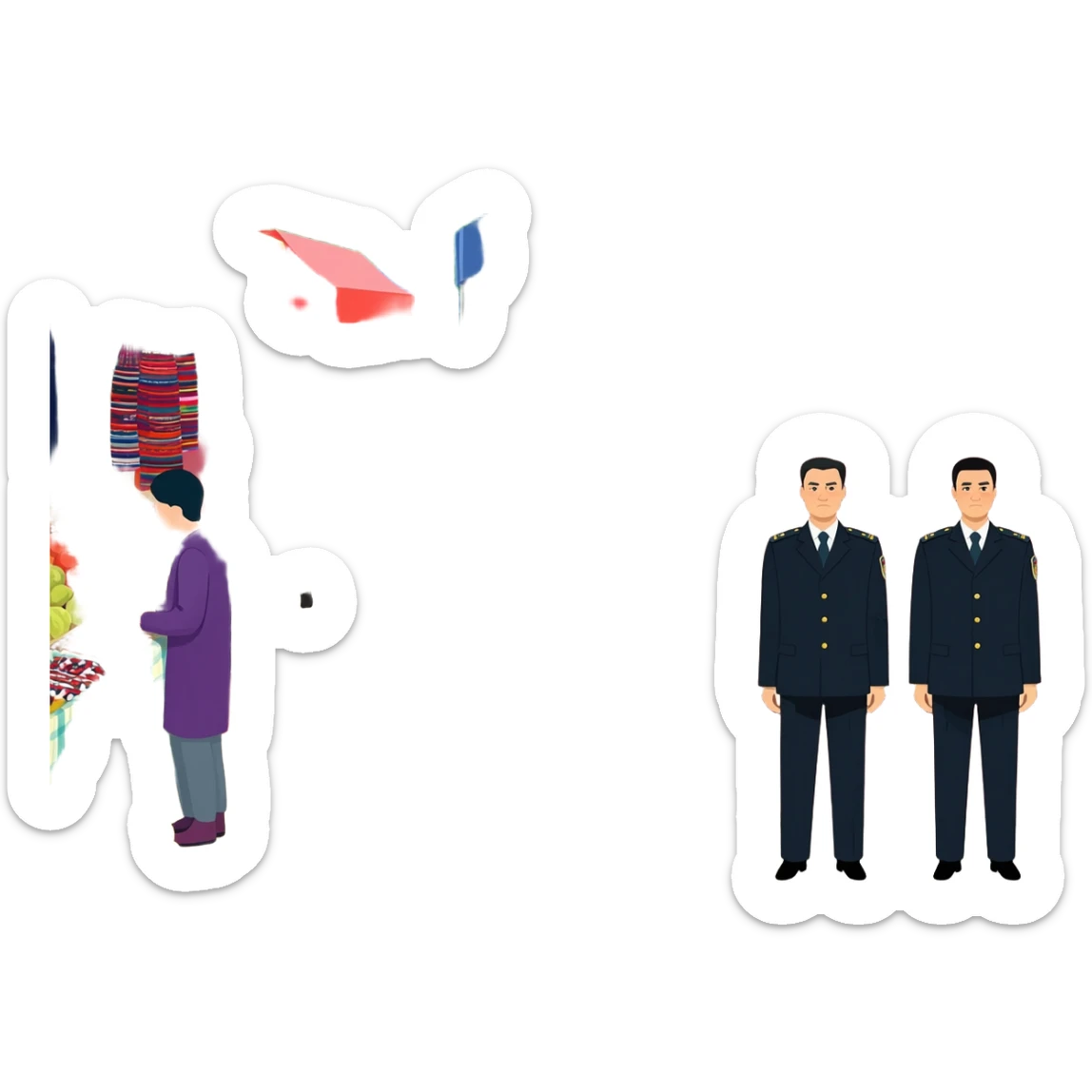 liberal economic system vs authoritarian political system, under the Chinese Communist Party sticker