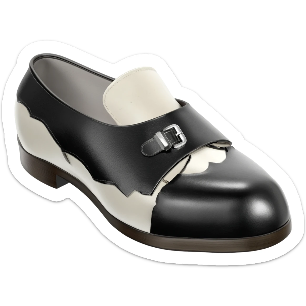 Can you make a 1950s black and white saddle shoe emoji sticker