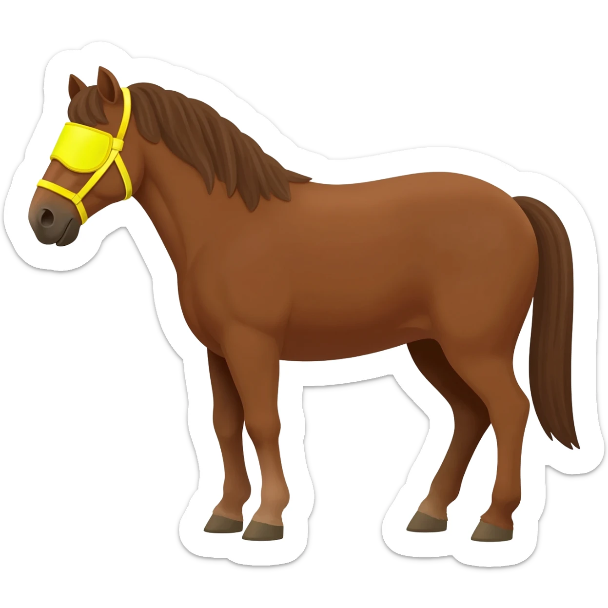 Keep this image.  Add Horse Blinds to the Horses Head. sticker