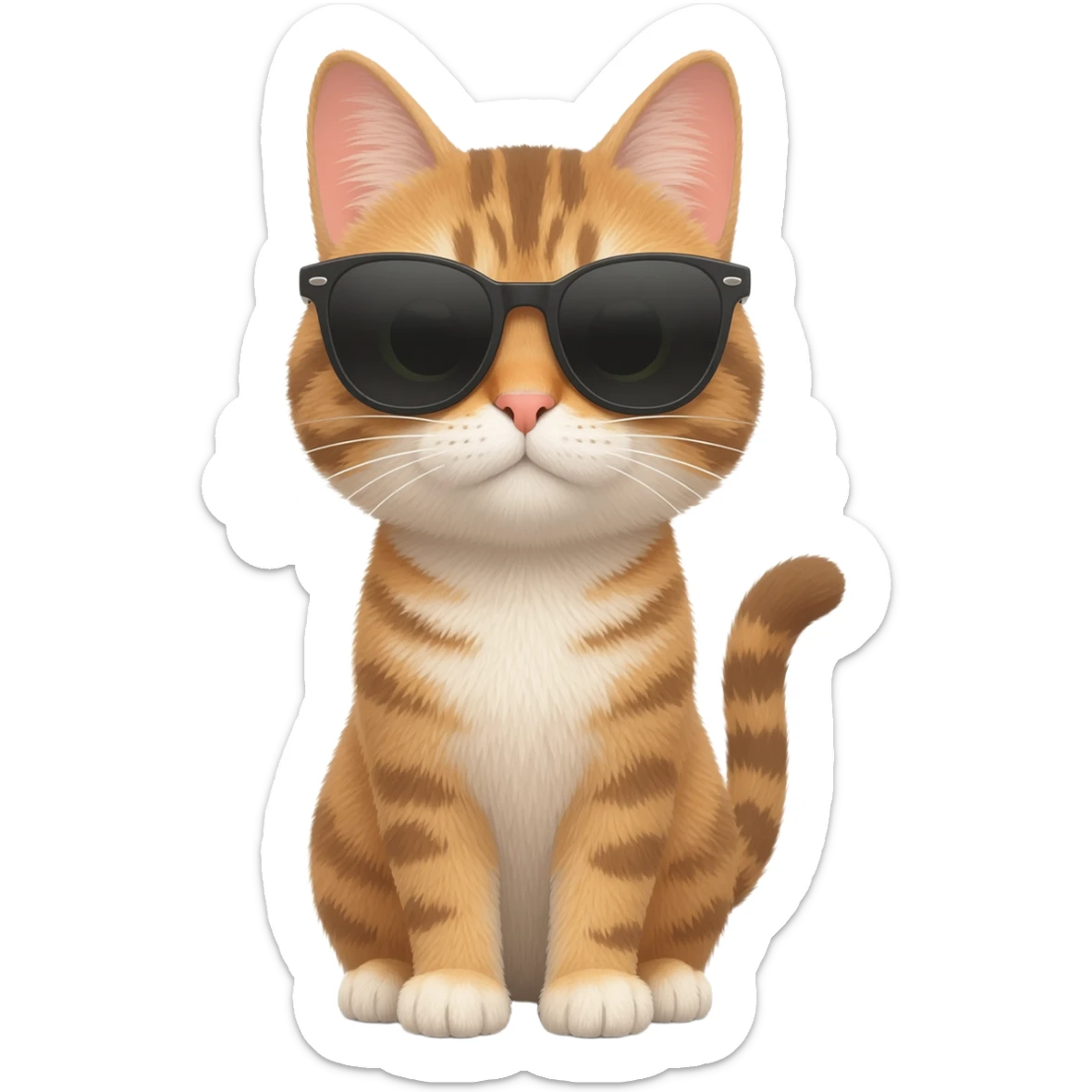 Cat wearing sunglasses sticker