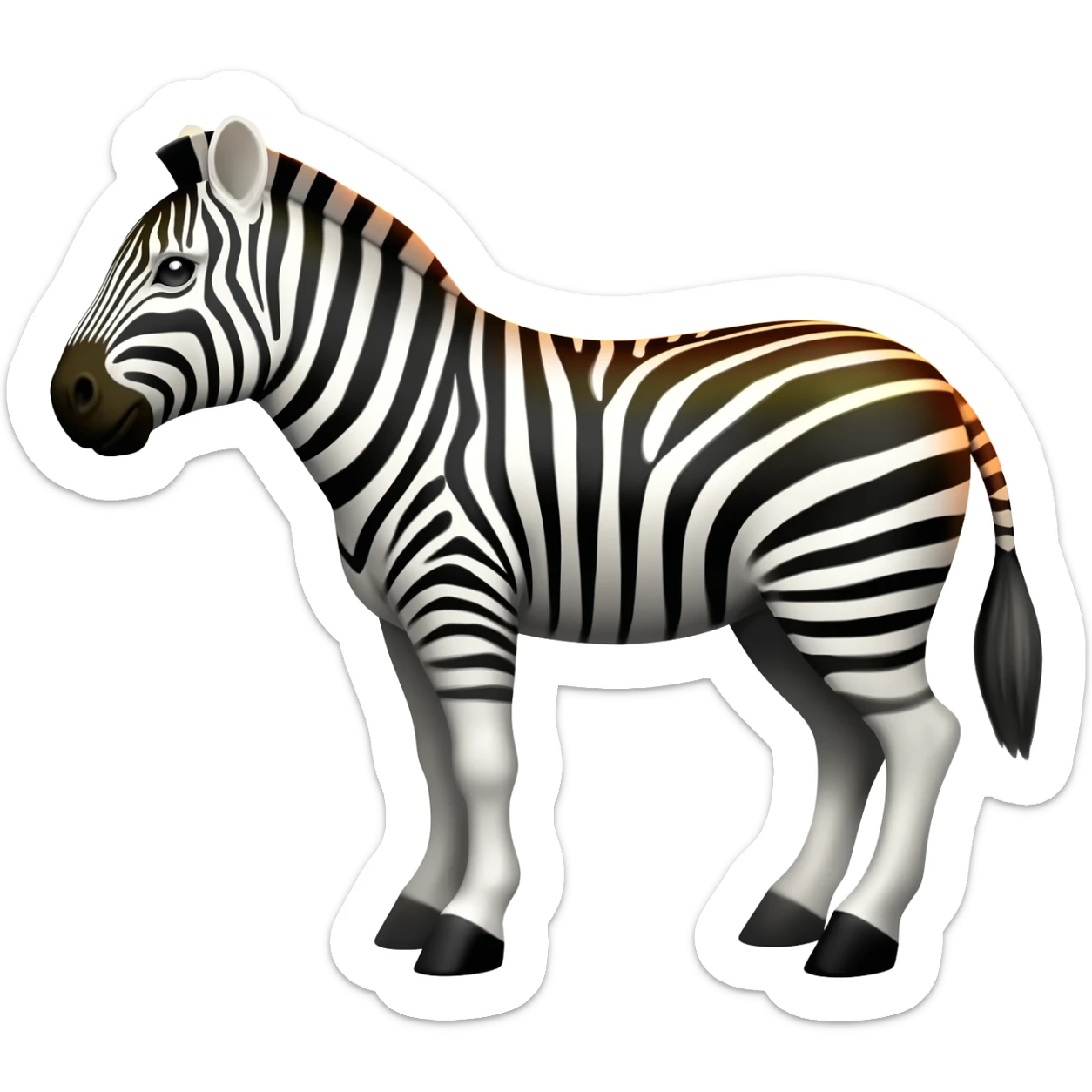 kálející zebra sticker