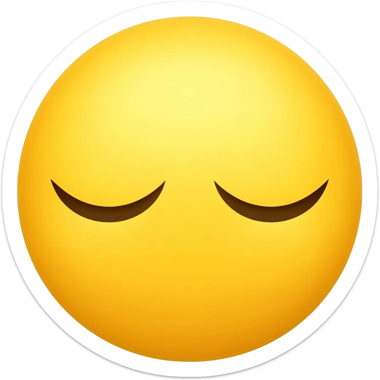 Yellow circle with closed eyes shaking horizontally sticker