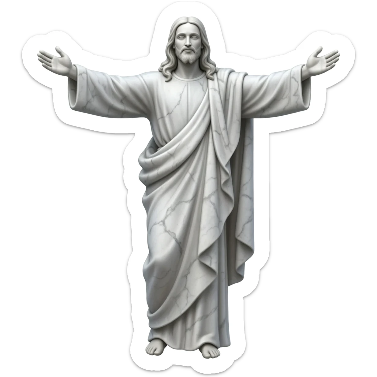 Jesus Christ Christus statue sticker