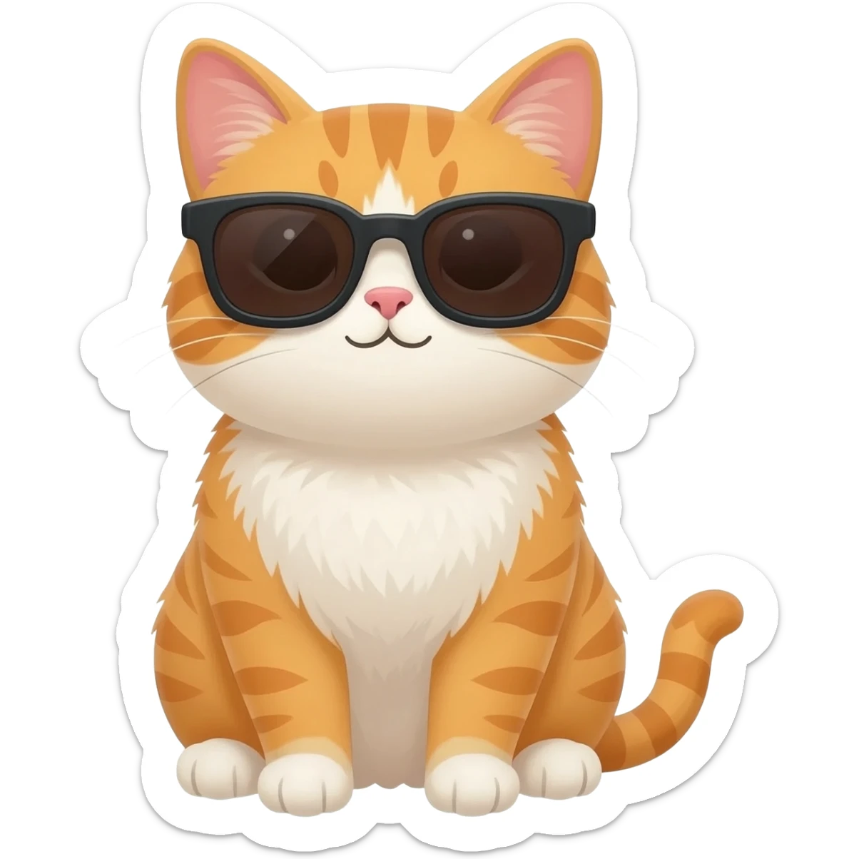Cat wearing sunglasses sticker
