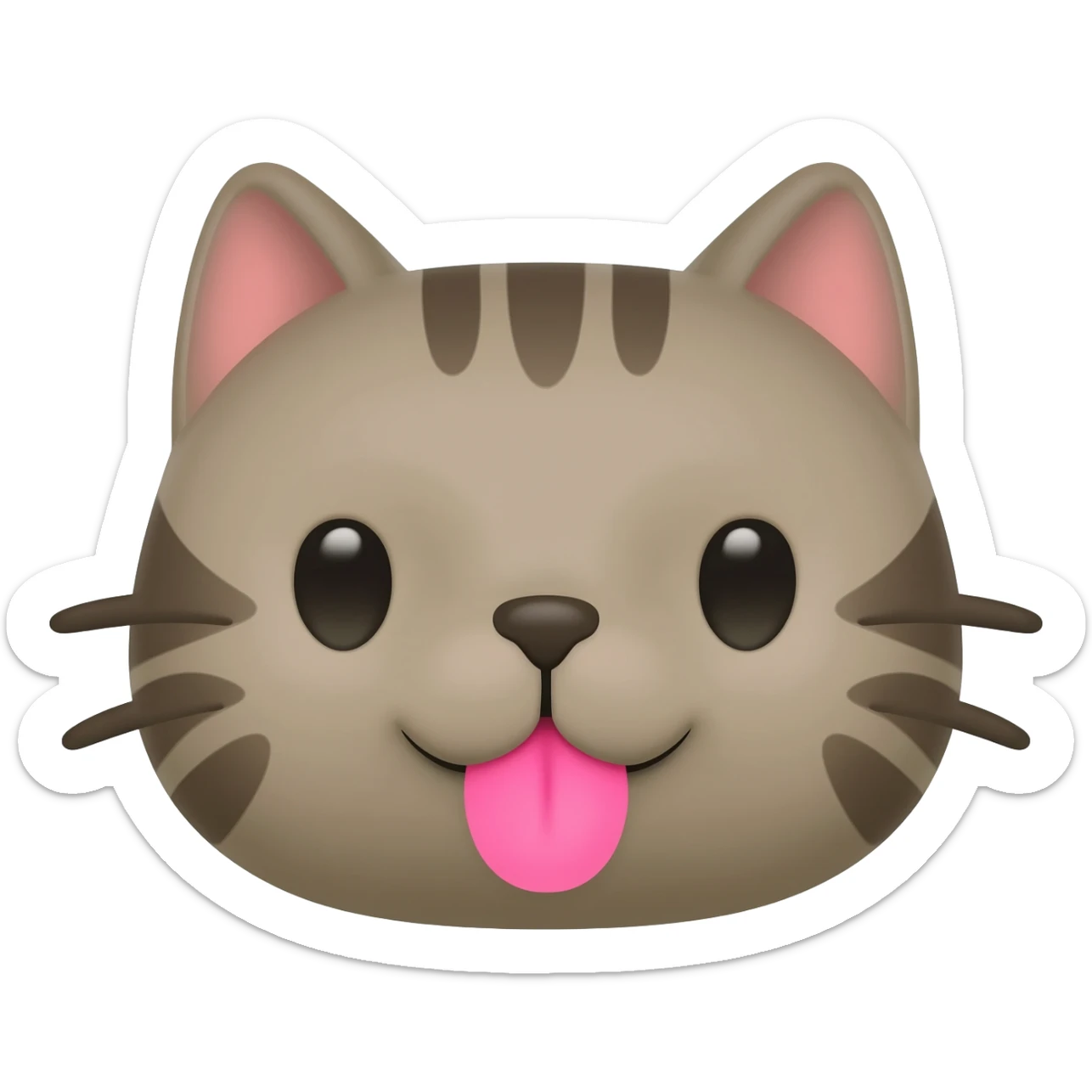 cat pusheen show the tongue sticker