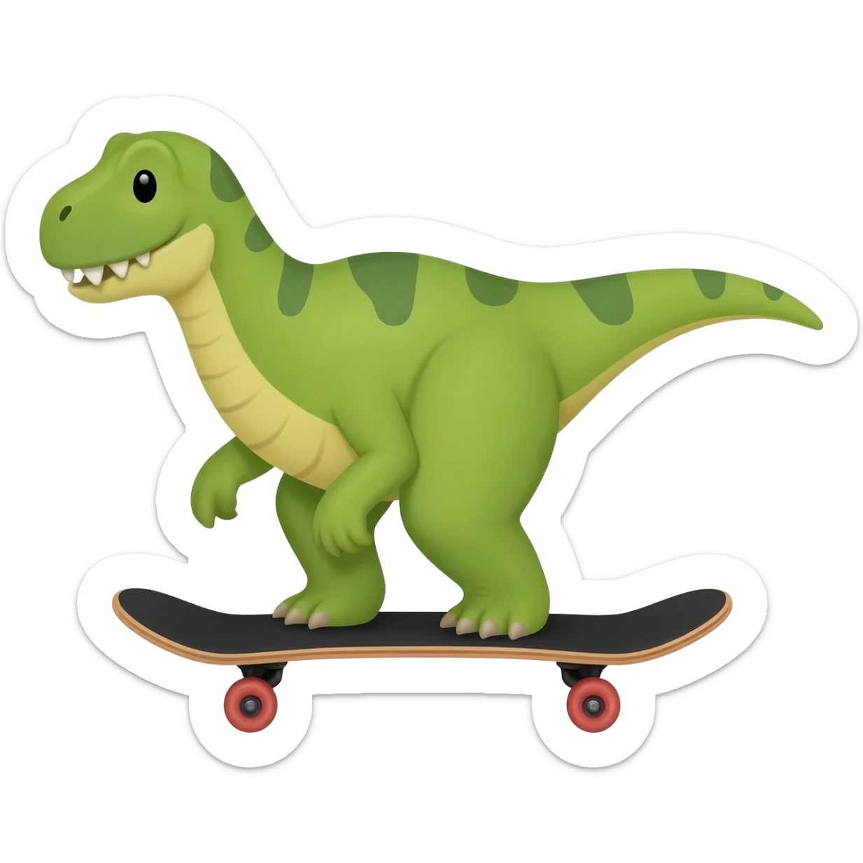 Dinosaur on a skateboard sticker