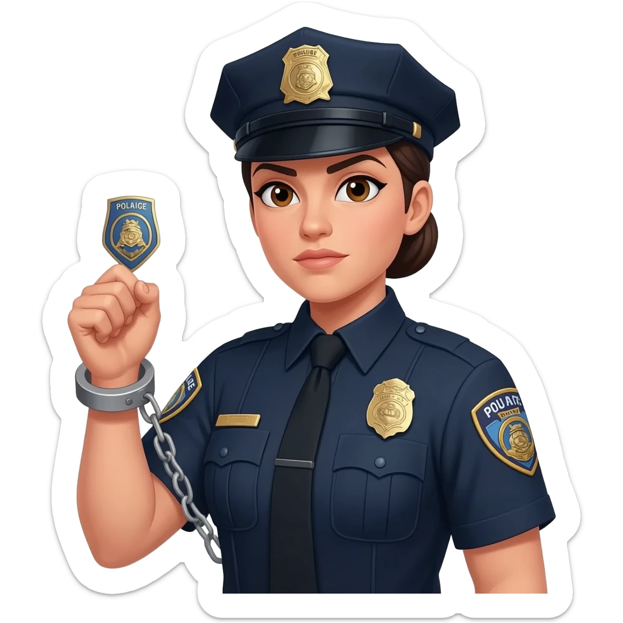 Women cop bound sticker