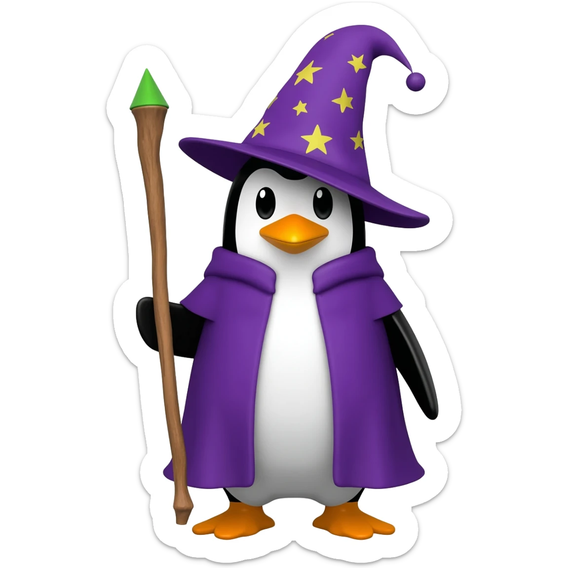 Penguin Wizard sticker
