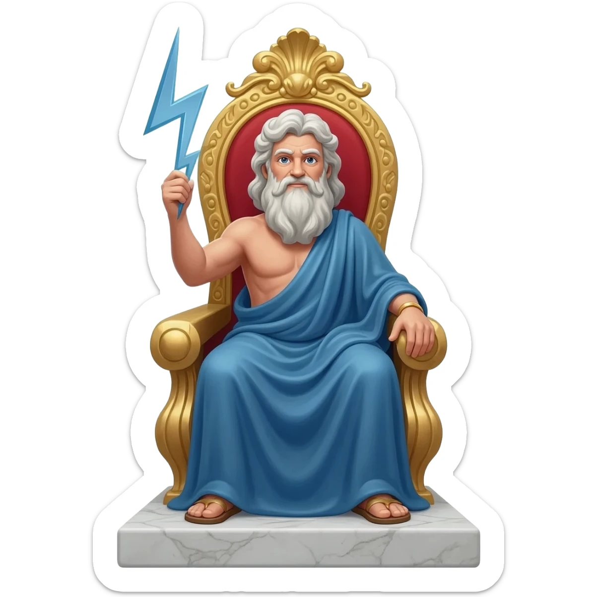 zeus on the throne sticker