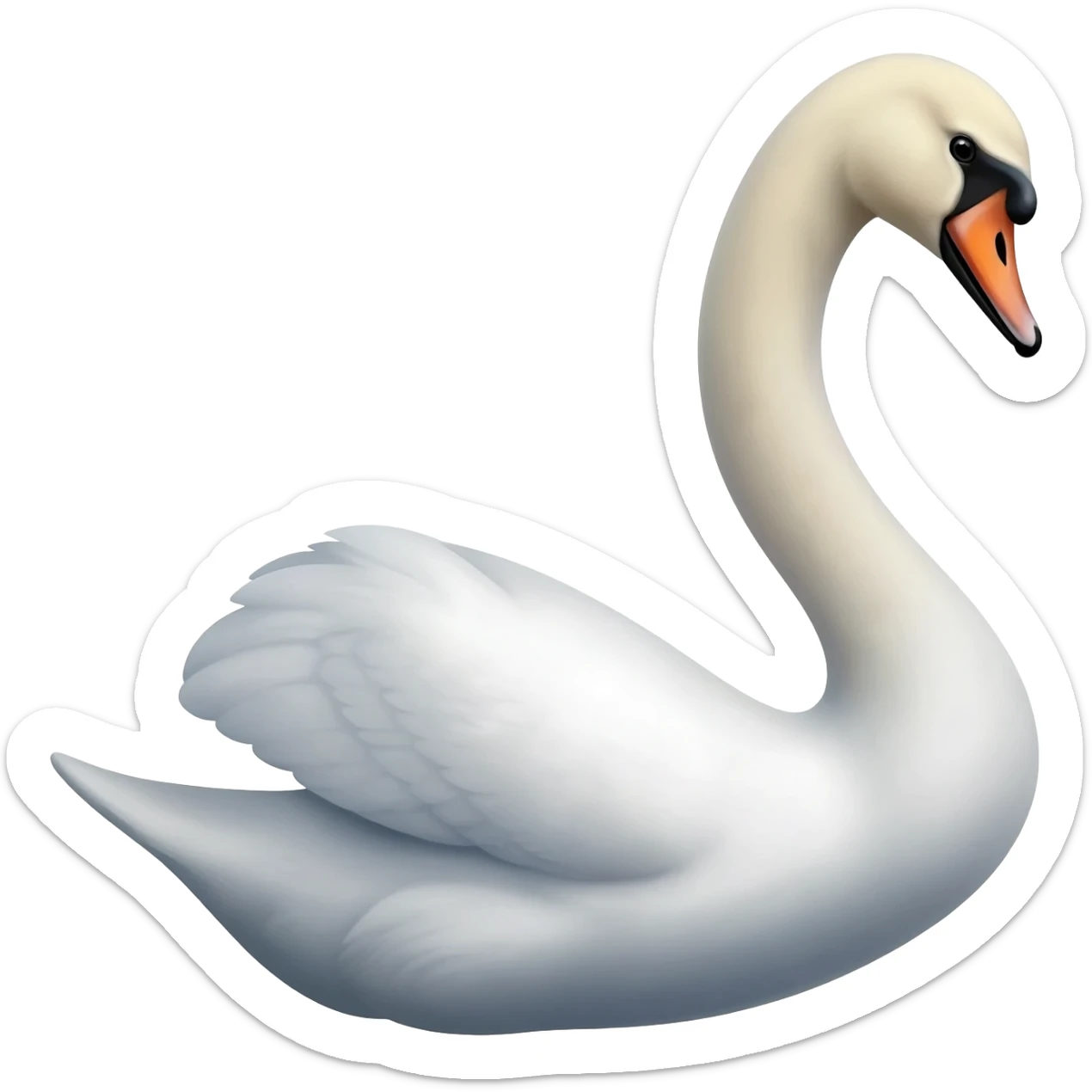 Swan facing right sticker