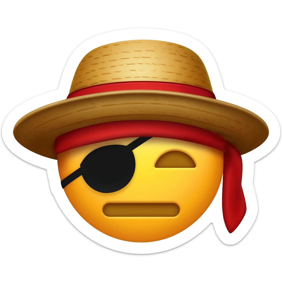 Straw hat pirates flag emoji sticker