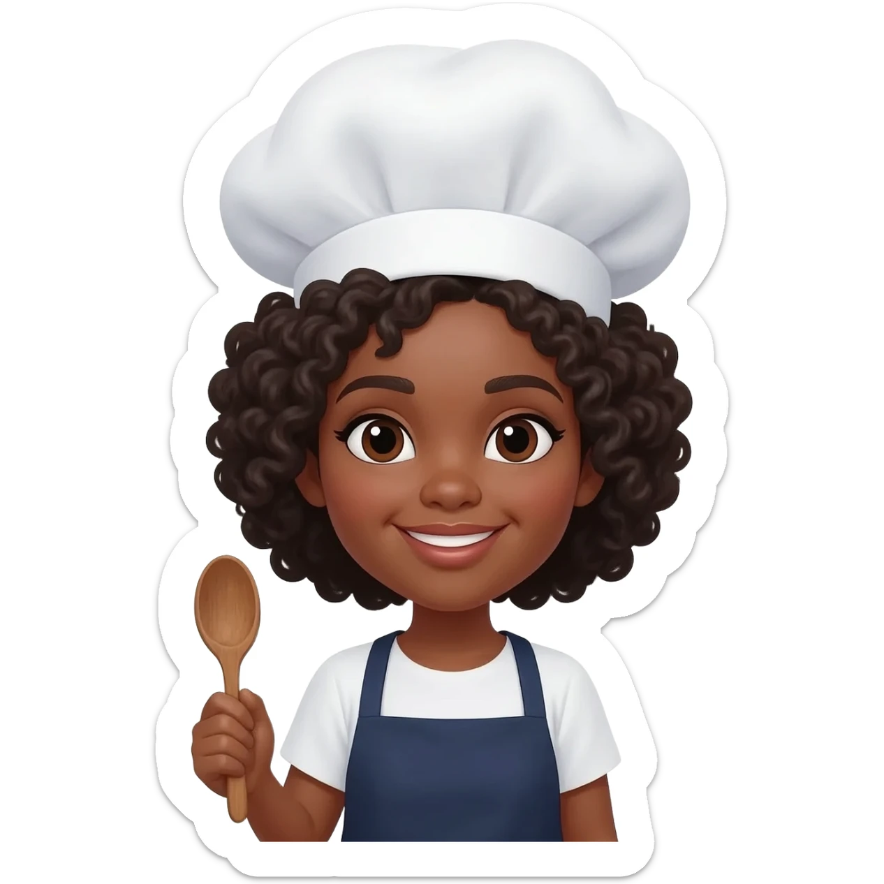 black woman in a chef hate sticker