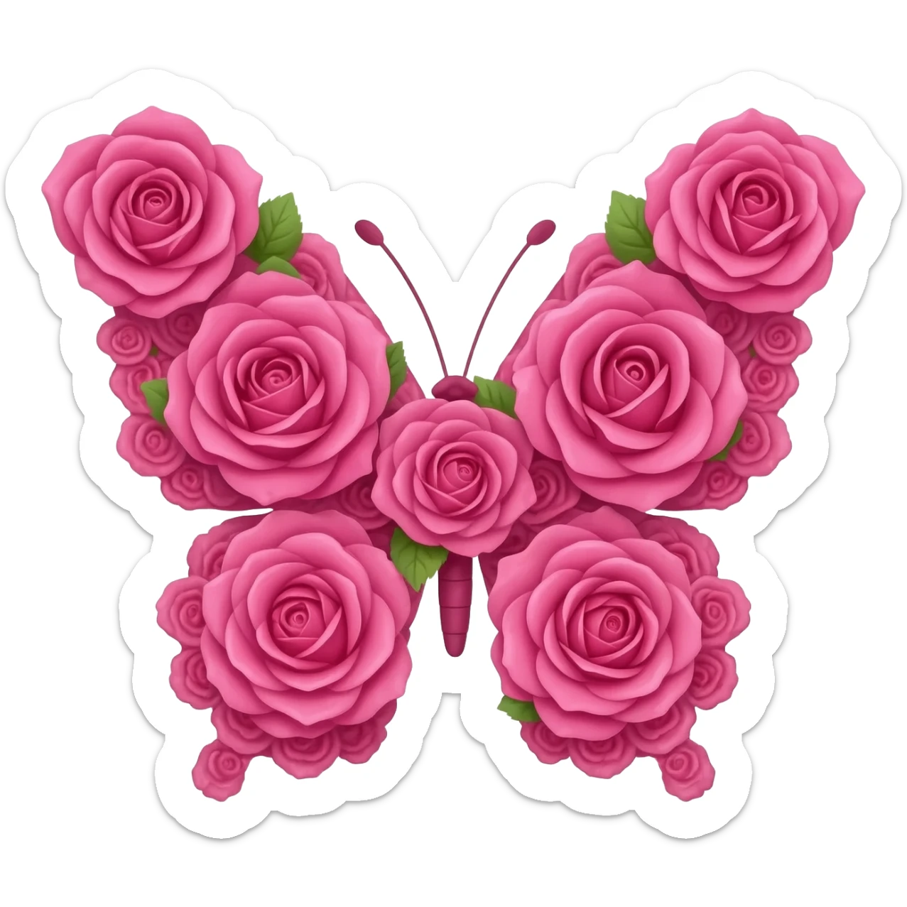 БАБОЧКА ИЗ РОЗОВЫХ РОЗ sticker