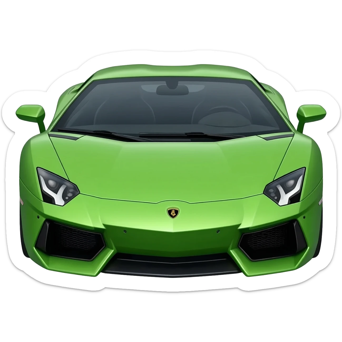 Lamborghini in green color sticker