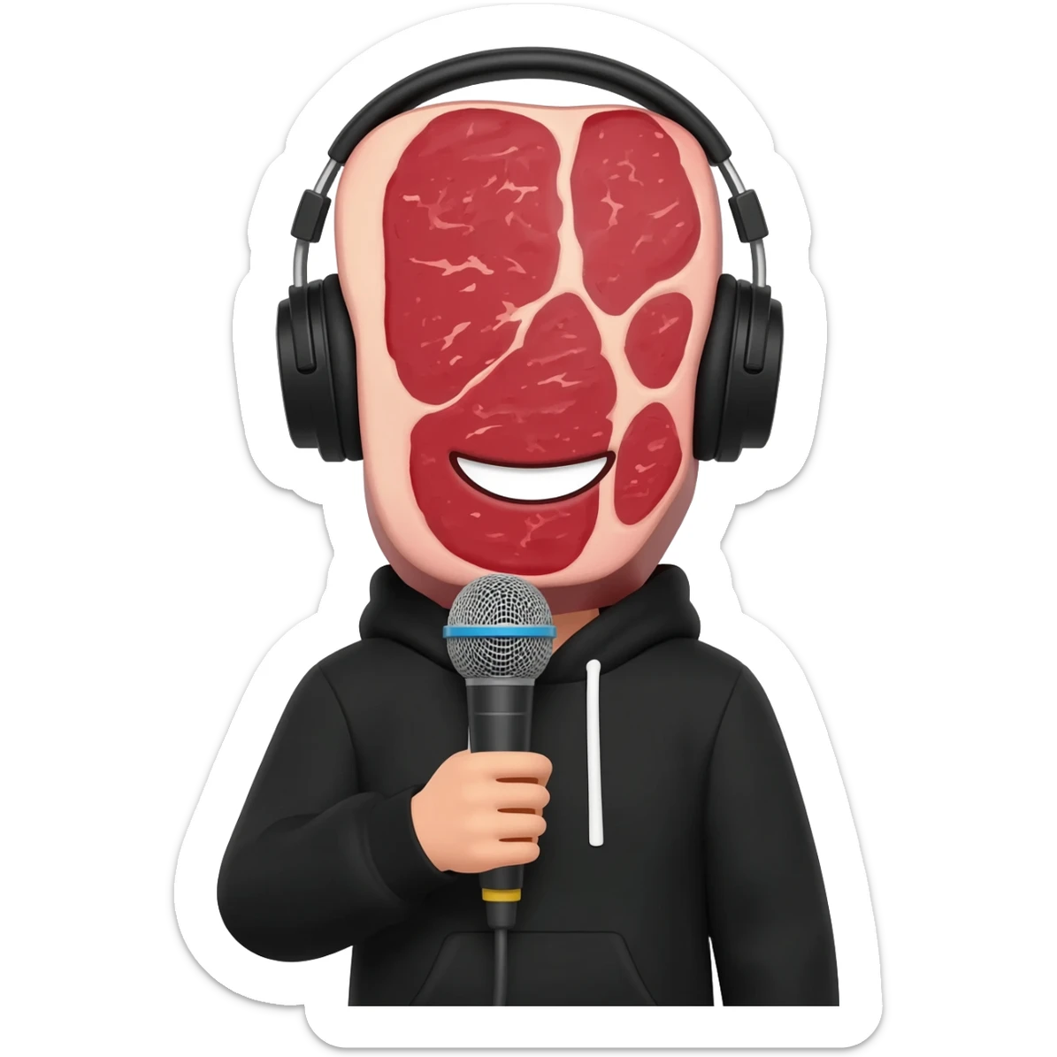 Make a imogi of the youtuber steak only head sticker
