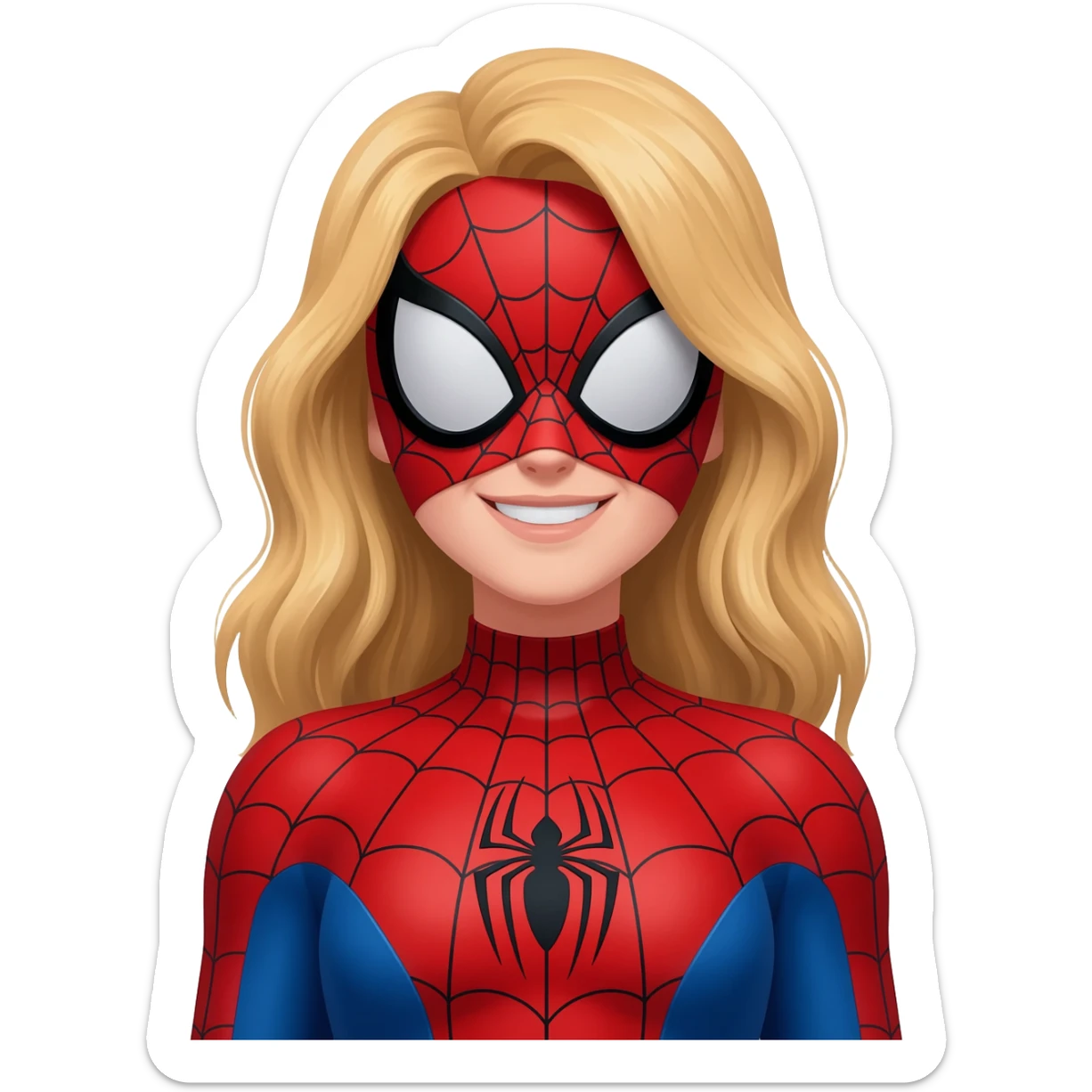 Sipiderman sarışın kadın sticker