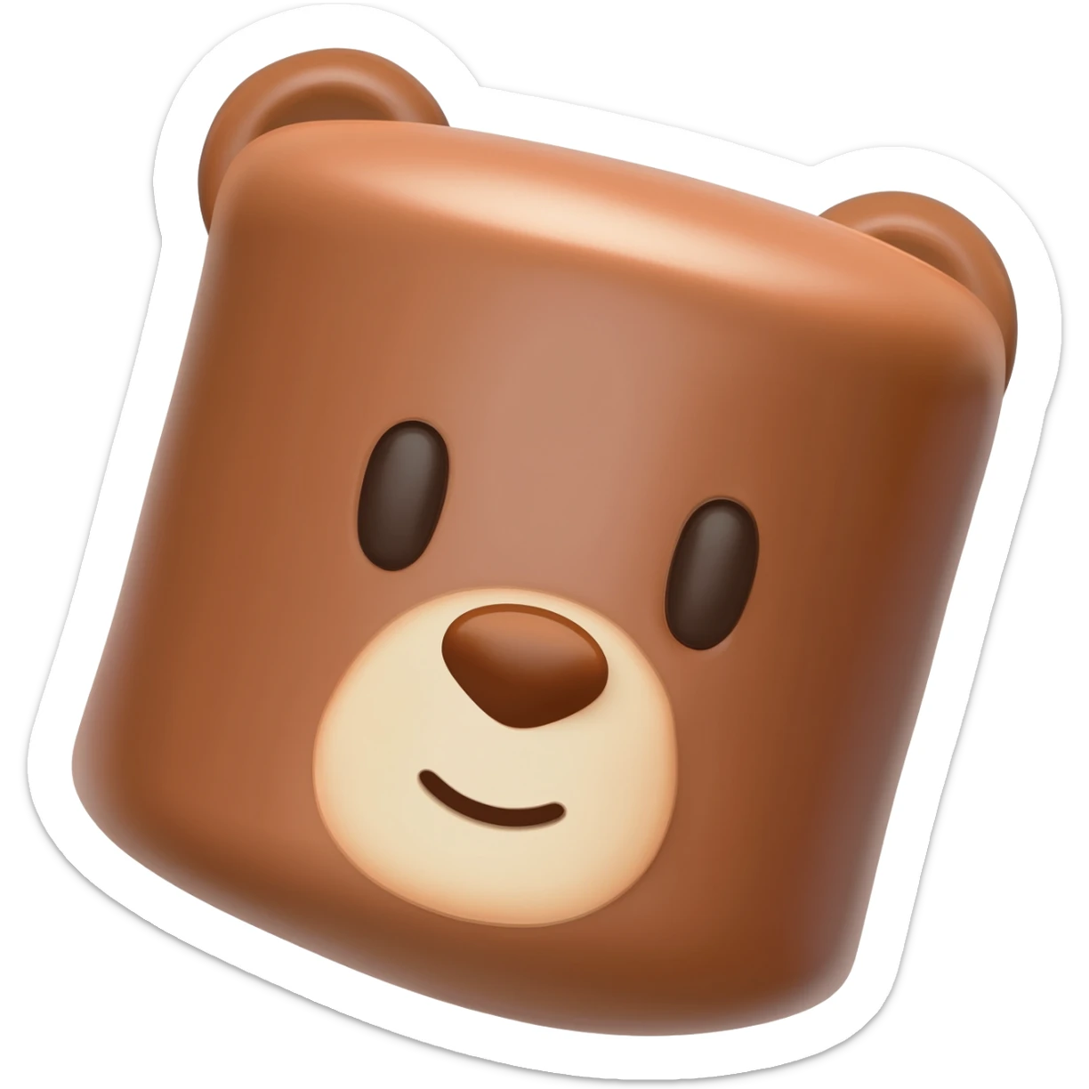 chocolate marshmallow bear sticker