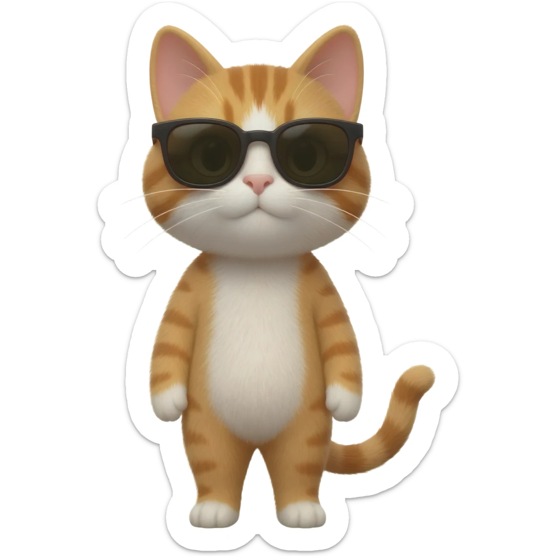 Cat wearing sunglasses sticker