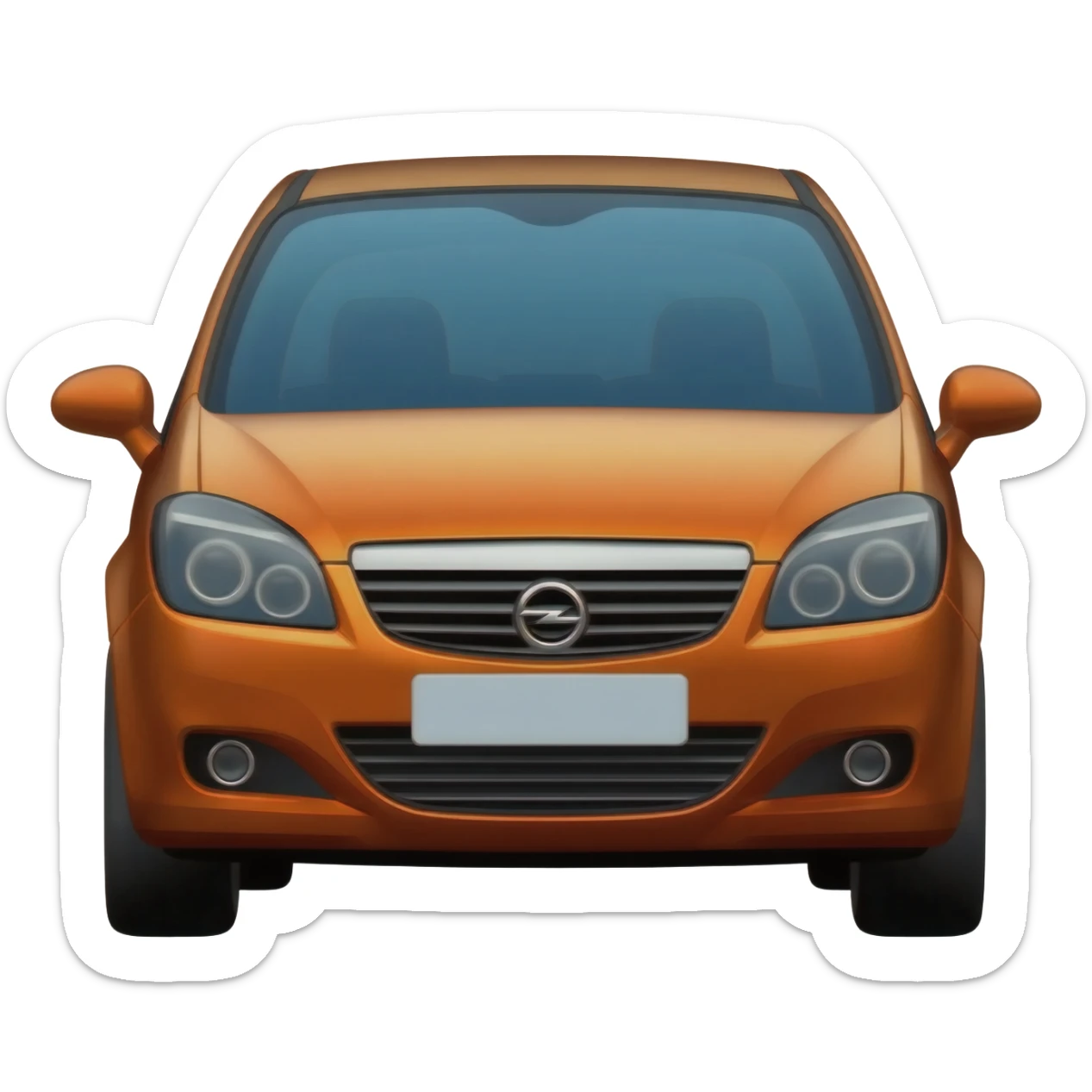 Opel Astra G front view sticker