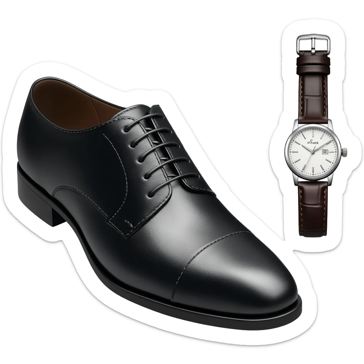 nice shoes and a good watch sticker