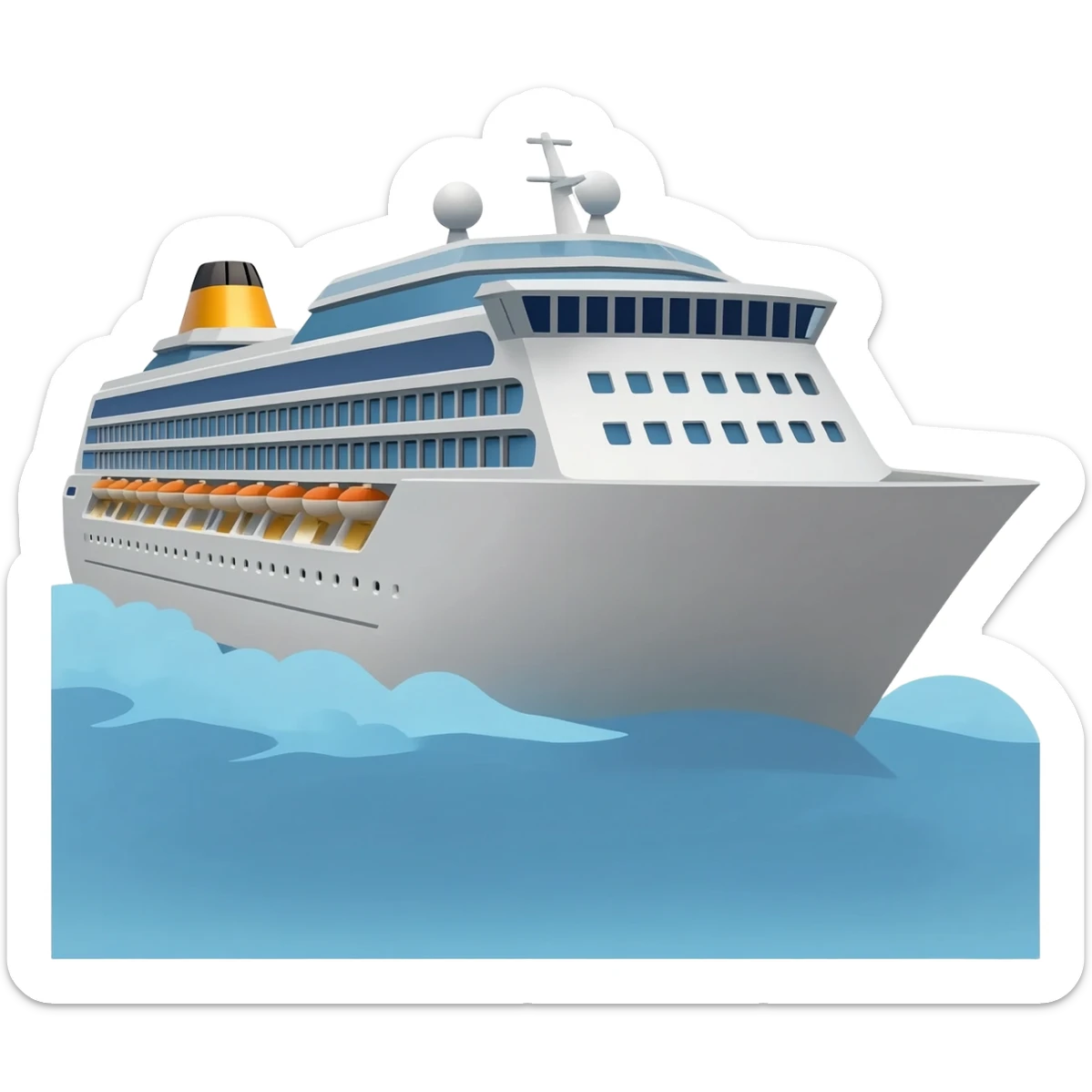 Cruise ship without background sticker