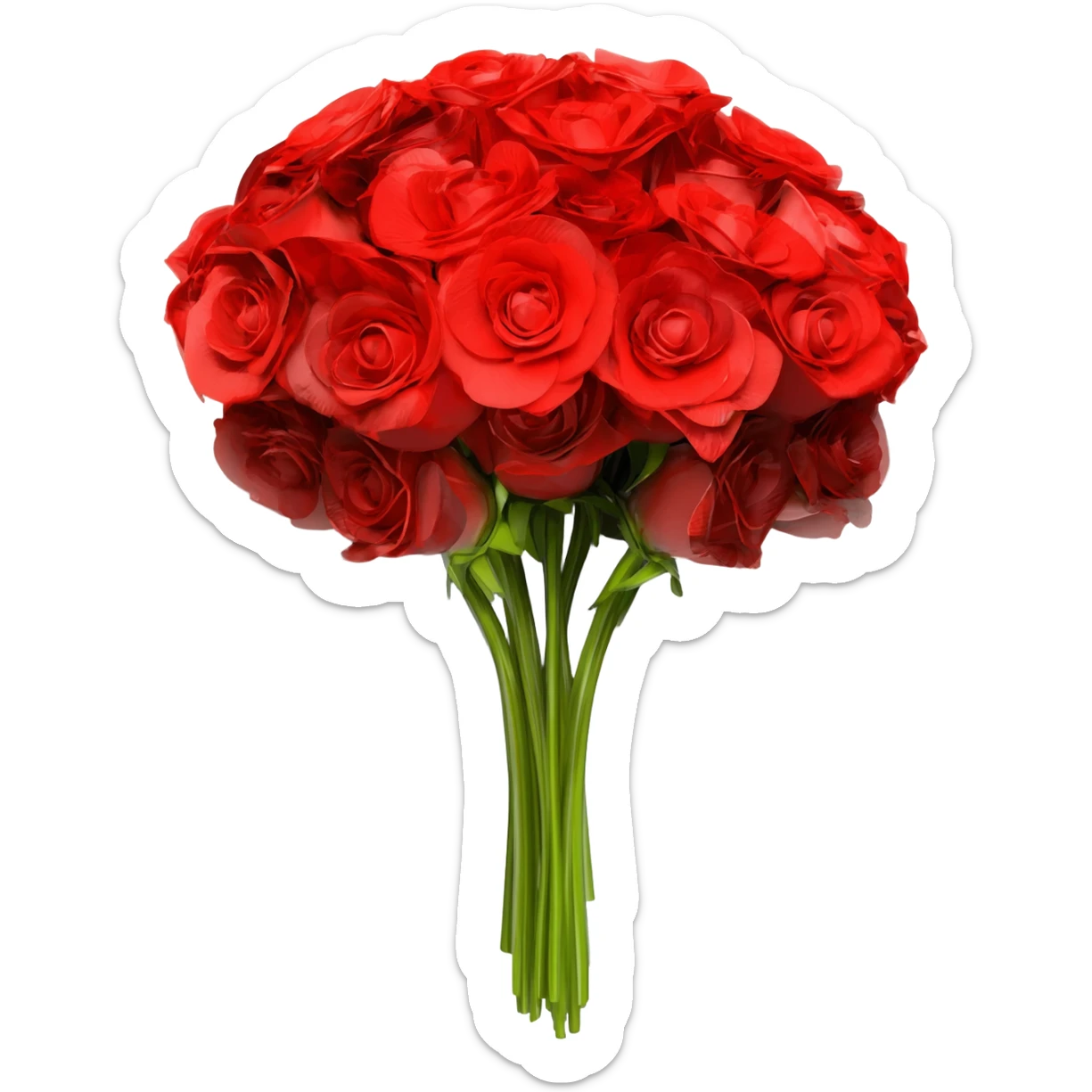 Red bouquet to my man sticker