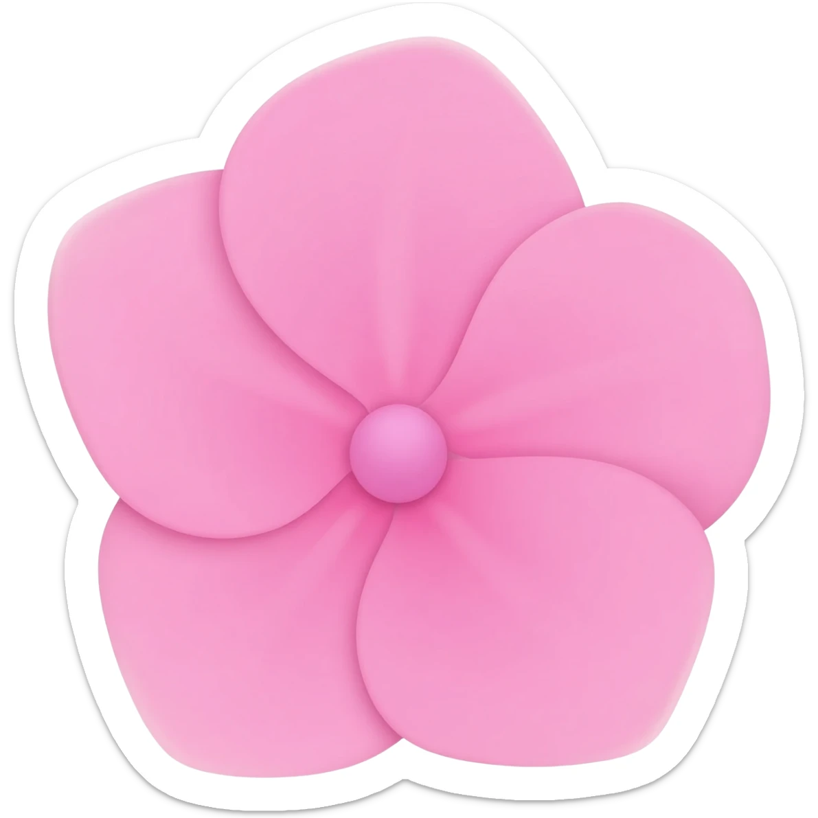 Pink hydrangea symbolises love sticker