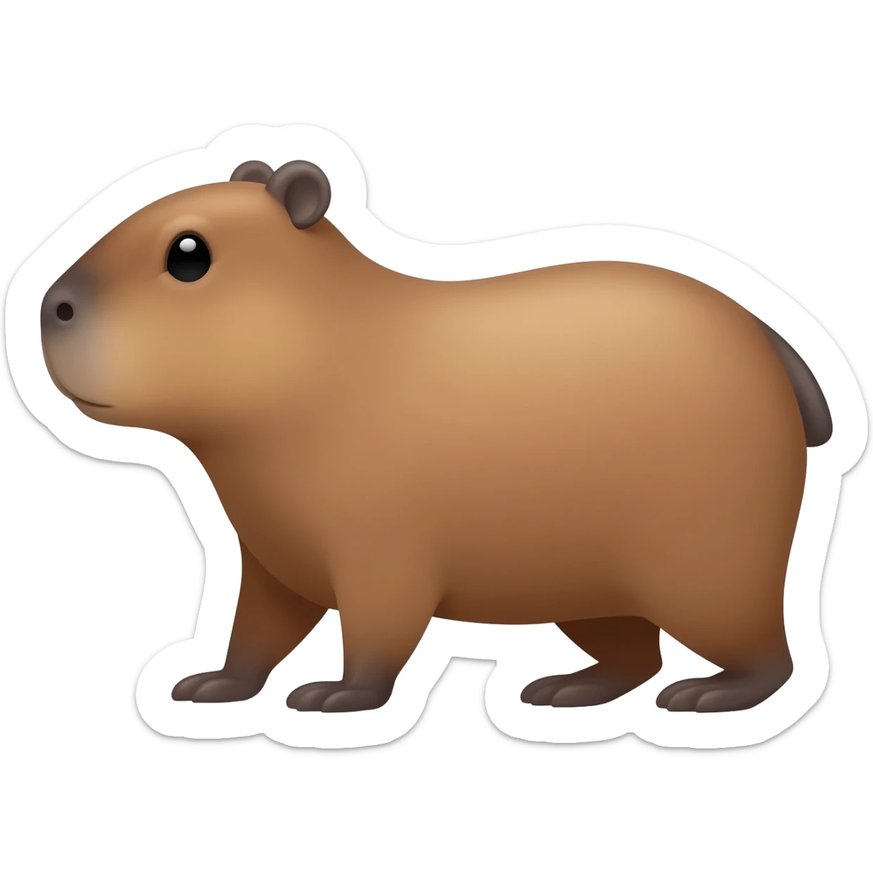 Cute capybara sticker