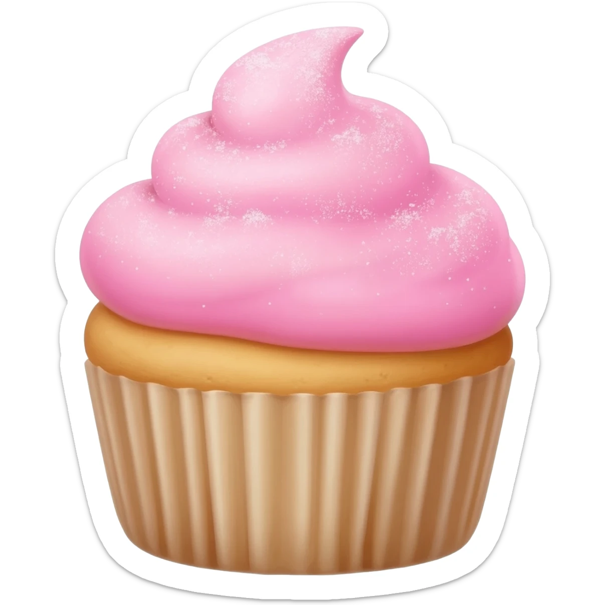 Cupcake with pink icing sticker