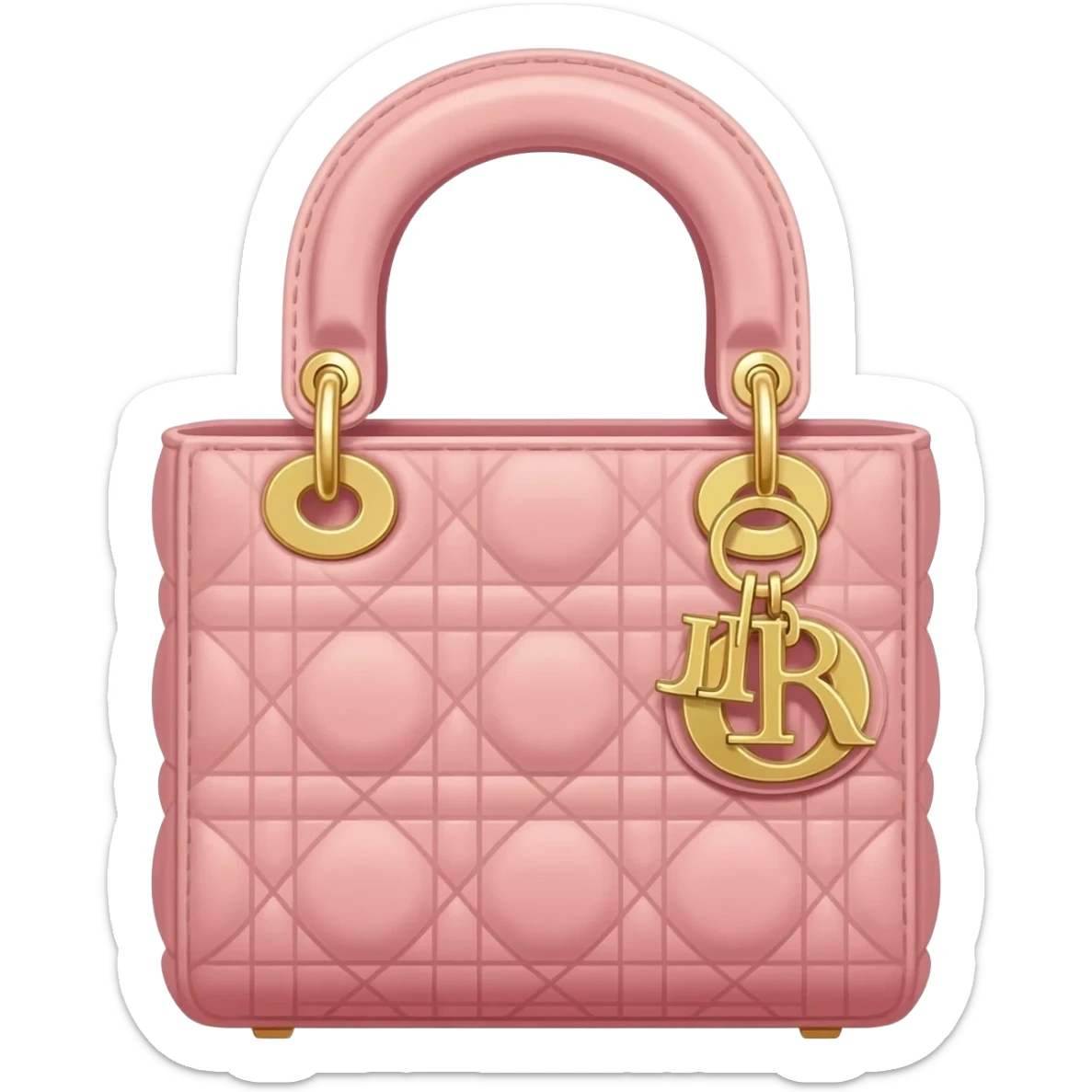 peach lady dior bag sticker