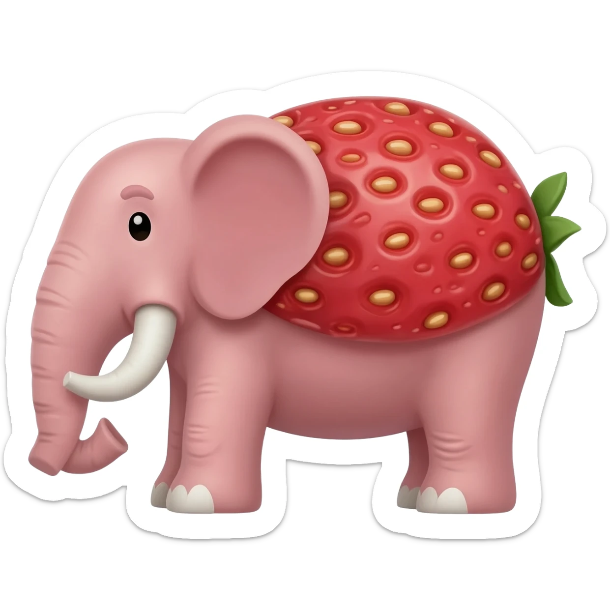 Strawberry elephant sticker