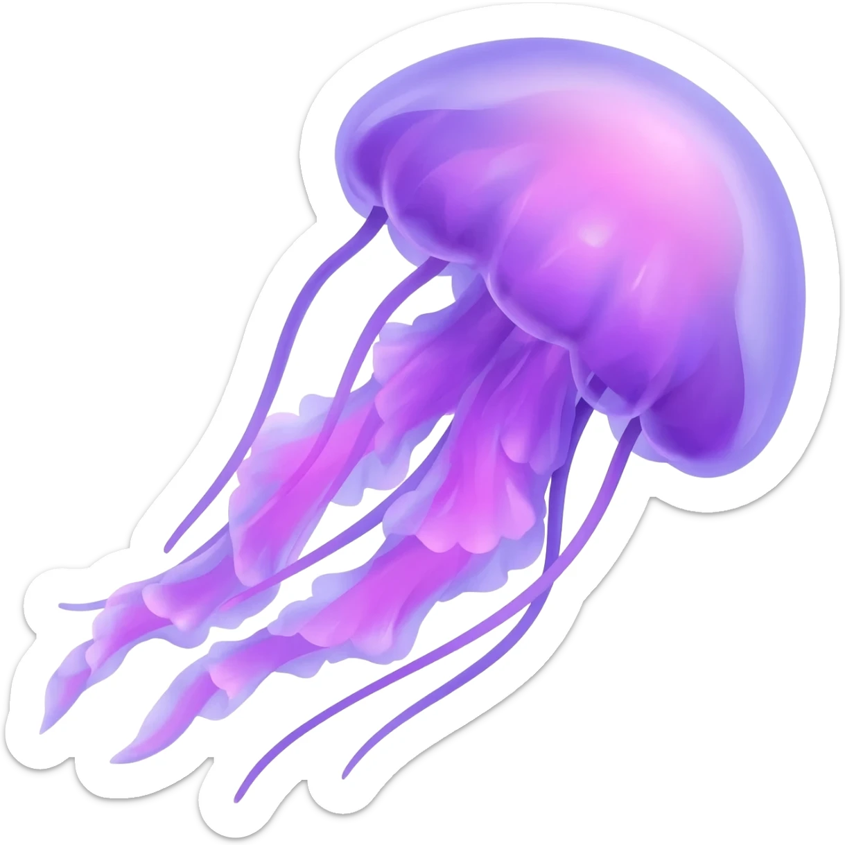 Detailed Purple jellyfish sticker