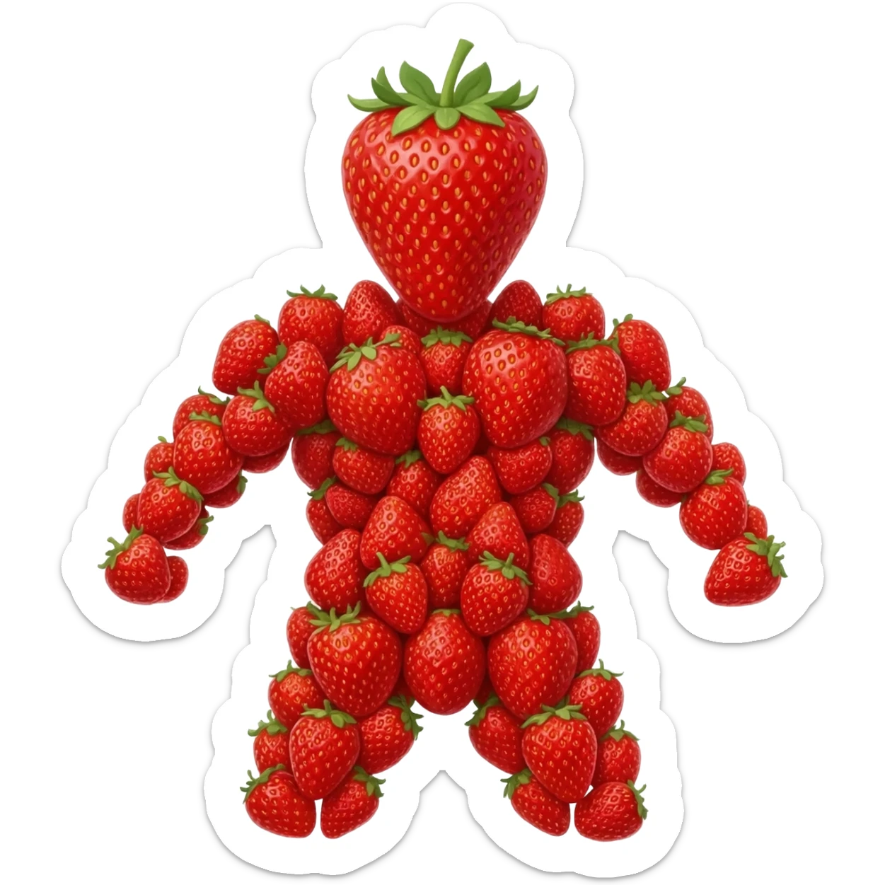 ram made of strawberry sticker