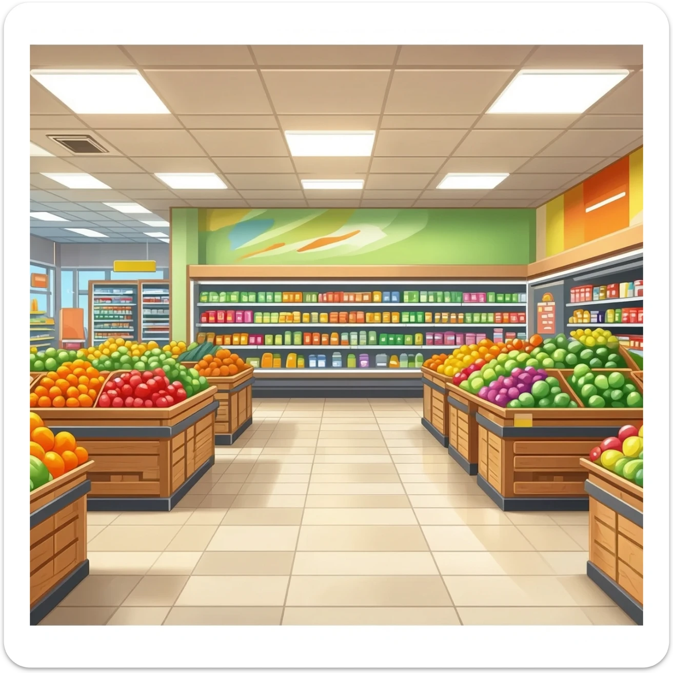 supermarket  sticker