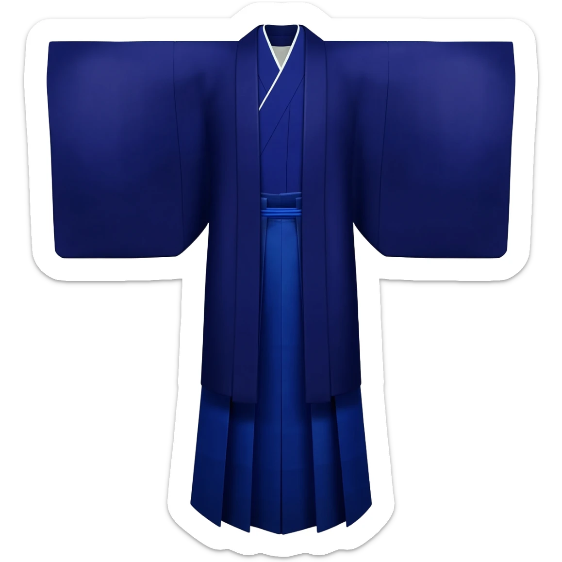 I said junihitoe in Navy rich royal blue shade & No other color added. But in emoji, i said (No face showing, just the junihitoe) please! sticker