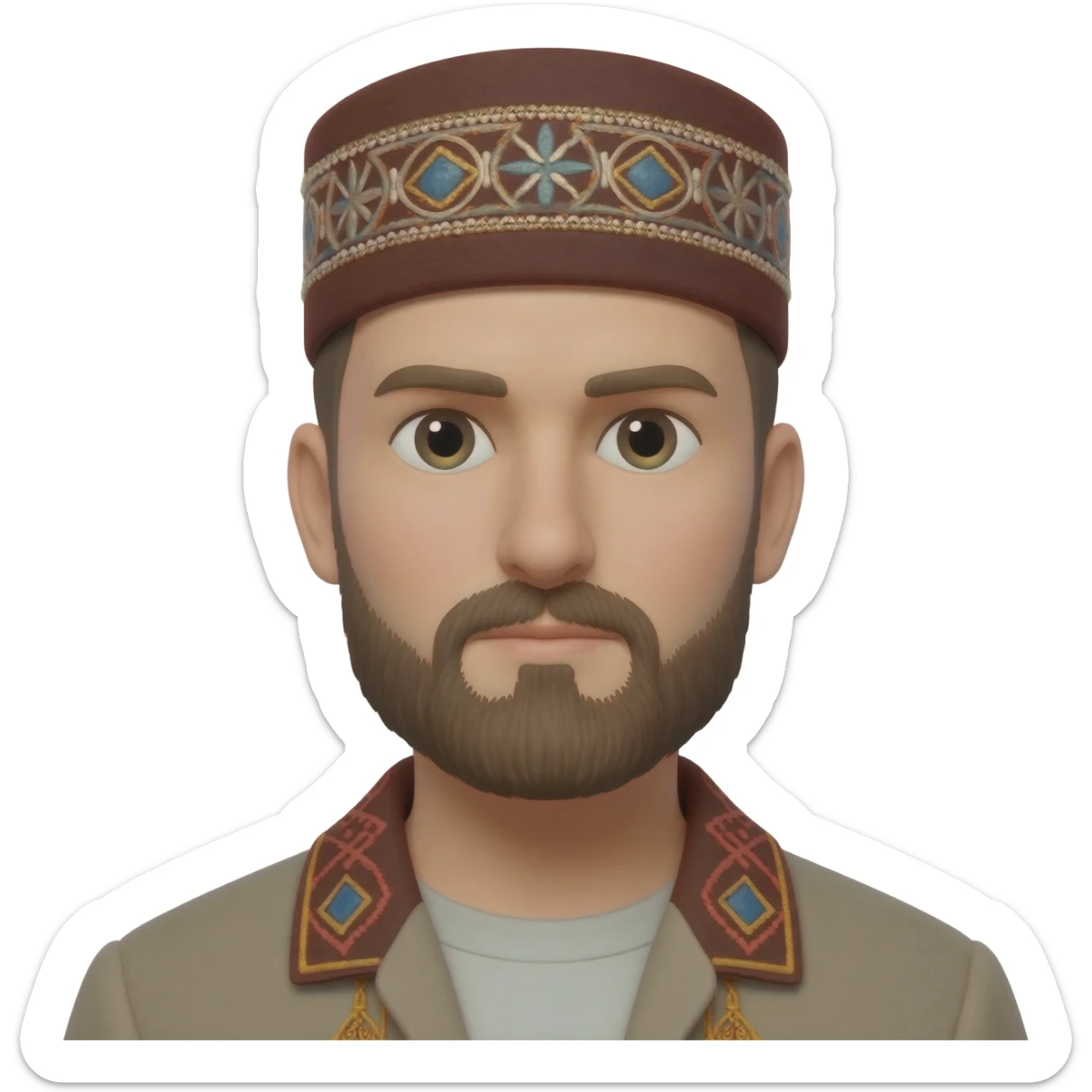 Человек в папахе sticker