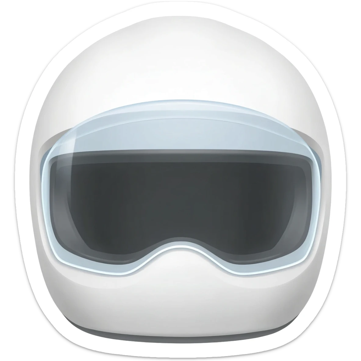 Puedes hacerlo emoji  de un casco blanco sticker