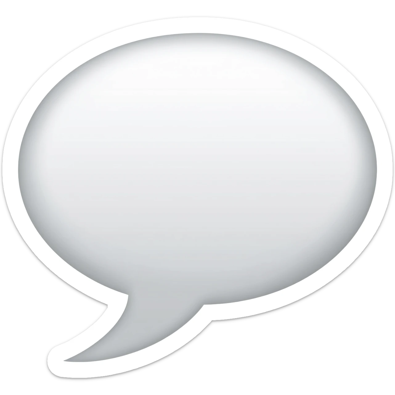 White ai chat bubble sticker