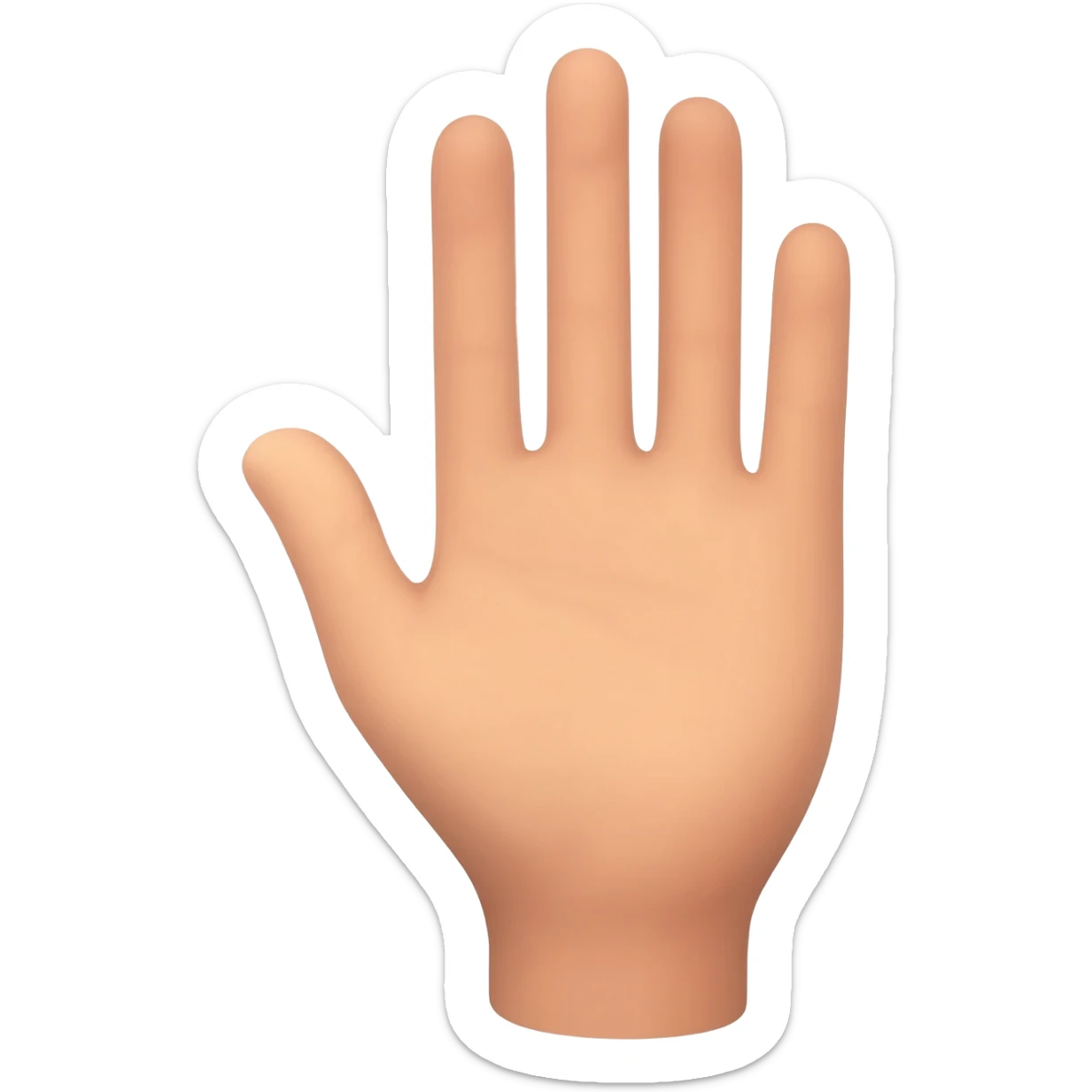 left hand missing the finger next to the pinky finger sticker