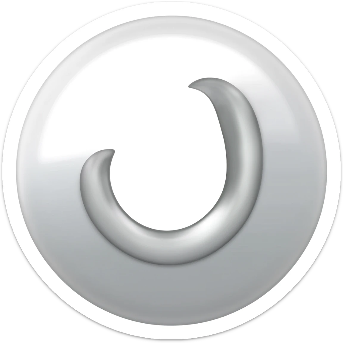 runder kreis mit einem haken innen drinnen sticker