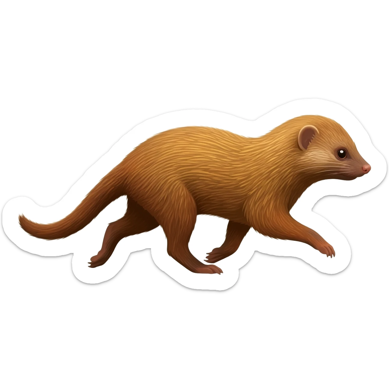 Create an emoji of a mongoose running sticker