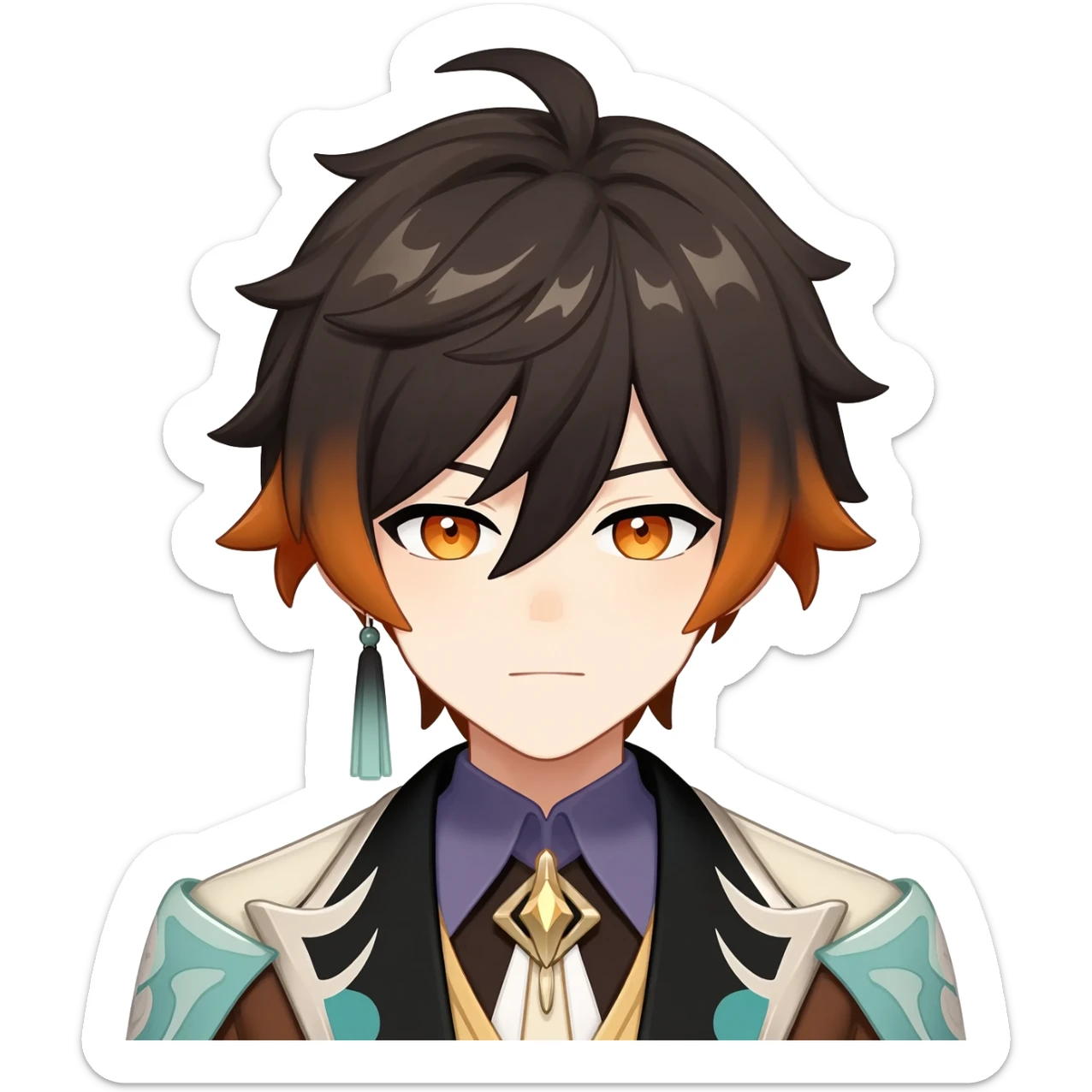 Genshin Impact anime character Diluc sticker