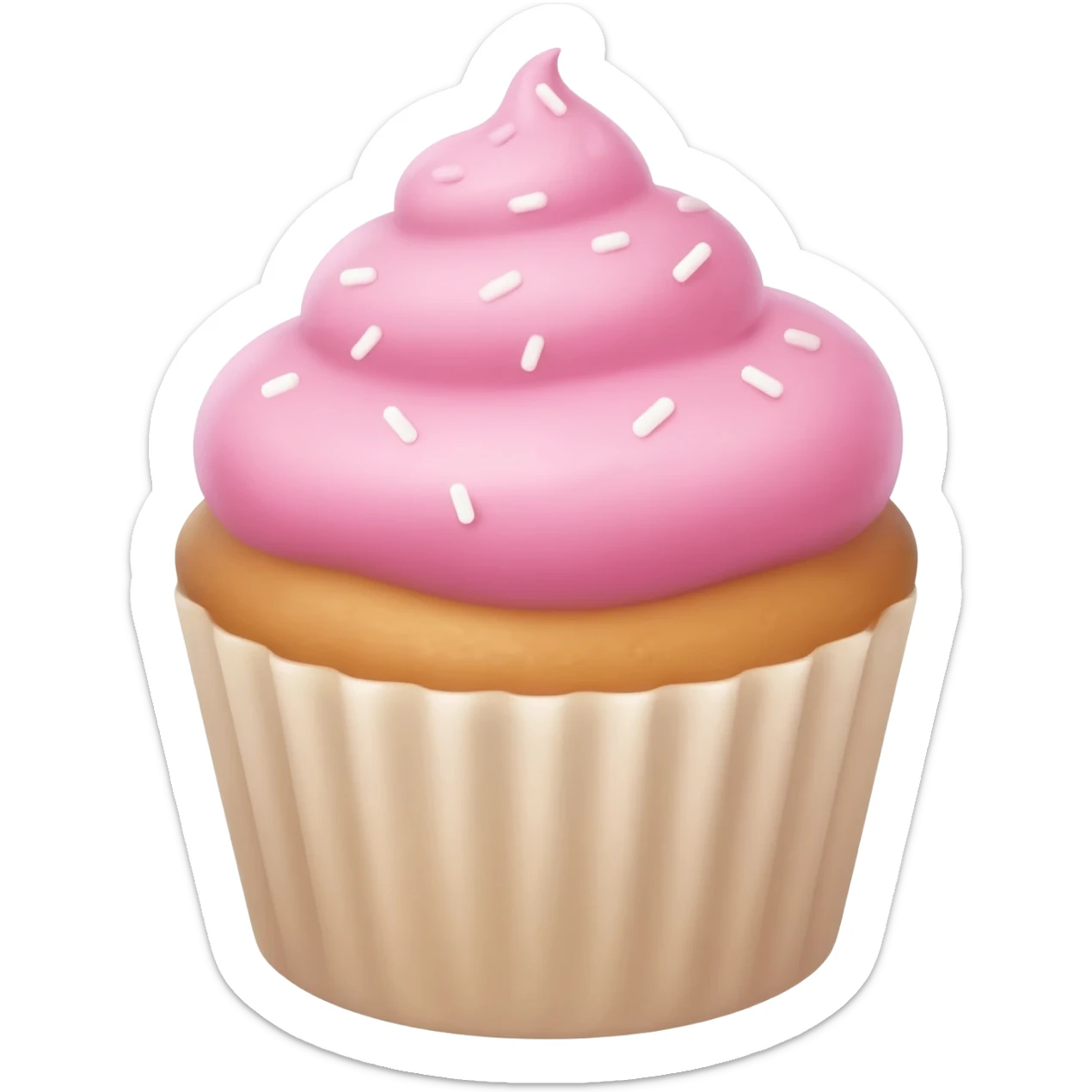 Cupcake with pink icing sticker