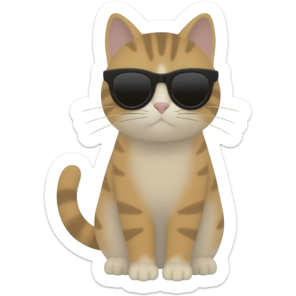 Cat wearing sunglasses sticker