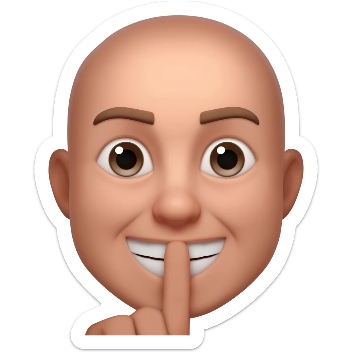 Emoji de carita traviesa y juguetona diciendo ‘grrrr’, con un dedo en la boca, ojos pícaros, sonrisa coqueta, estilo kawaii, como un emoji de TikTok.” sticker